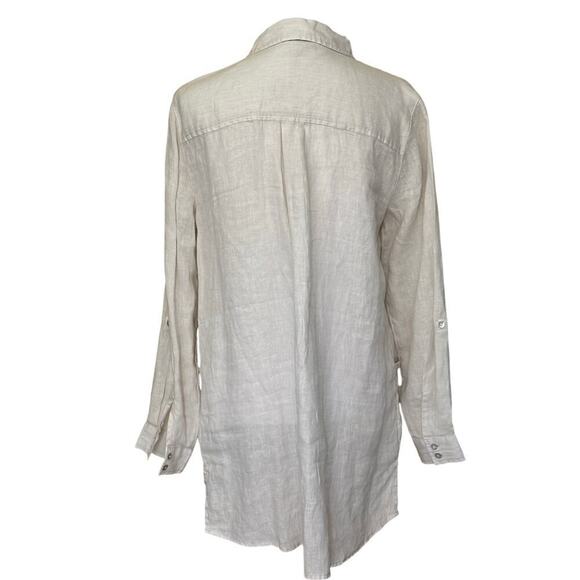 Jones New York linen tunic/dress, medium, coastal, casual, lagenlook, minimalist - Picture 3 of 6